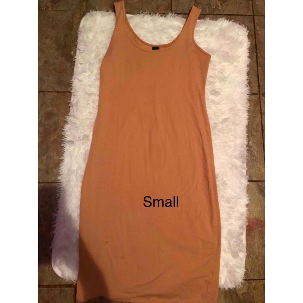 Basic skin tight nude dress